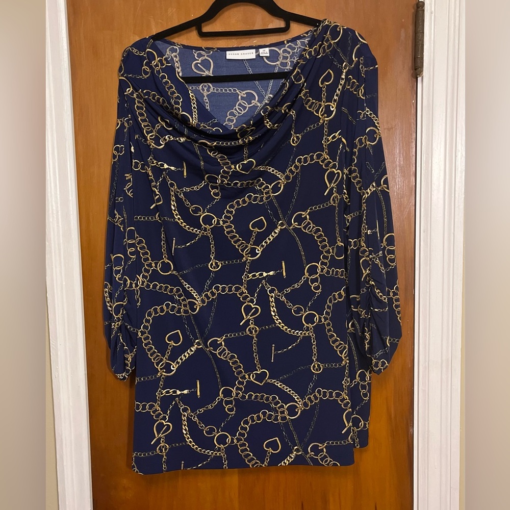 Susan Graver long sleeve Plus size Top 2X